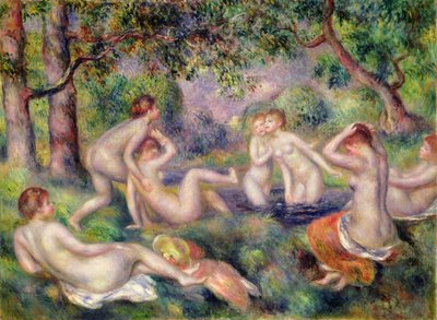 Badende im Wald, ca. 1897 von Pierre Auguste Renoir